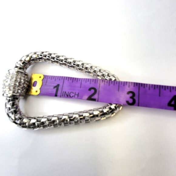 Silver Crystal Magnetic Bracelet - Picture 5 of 11